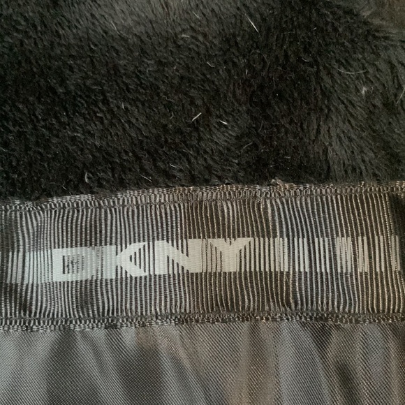 DkNy long puffer coat faux fur hoodie size XS - Picture 8 of 16